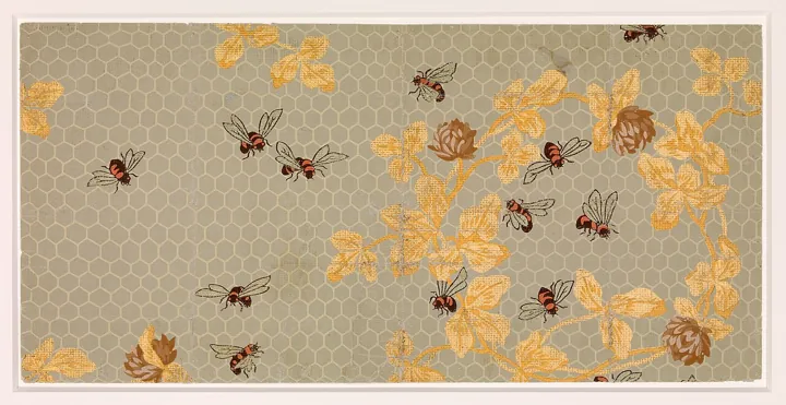 Photo d’origine : Des abeilles et un rayon de miel (estampe)