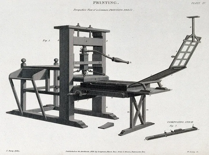 Photo d’origine : Une presse d'imprimerie