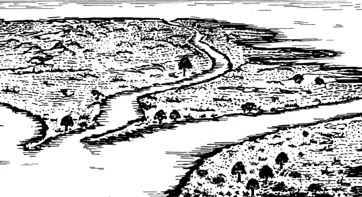 Photo d’origine : Le dessin d'un delta